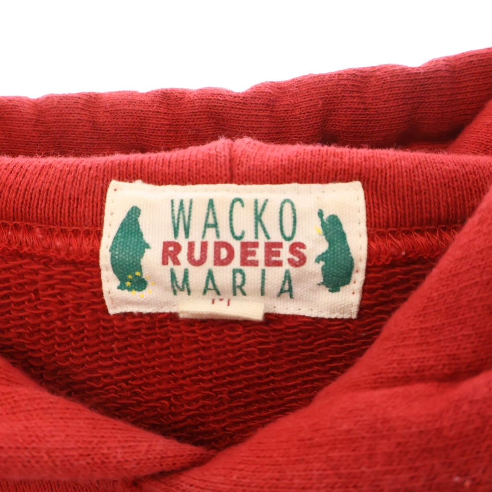 WACKO MARIA(ワコマリア) MANCHESTER フロントプリント プルオーバー スウェットパーカー フーディー レッド