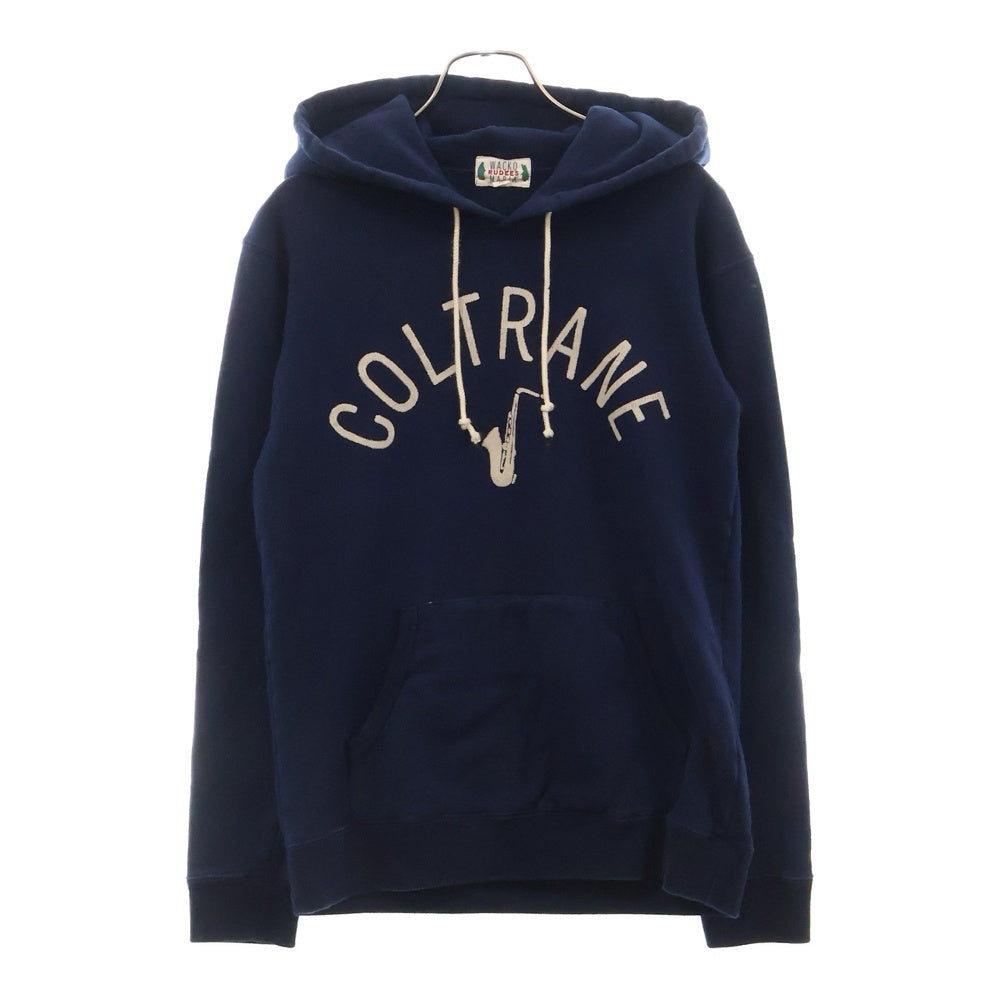 WACKO MARIA(ワコマリア) COLTRANE フロントプリント プルオーバー スウェットパーカー フーディー ネイビー