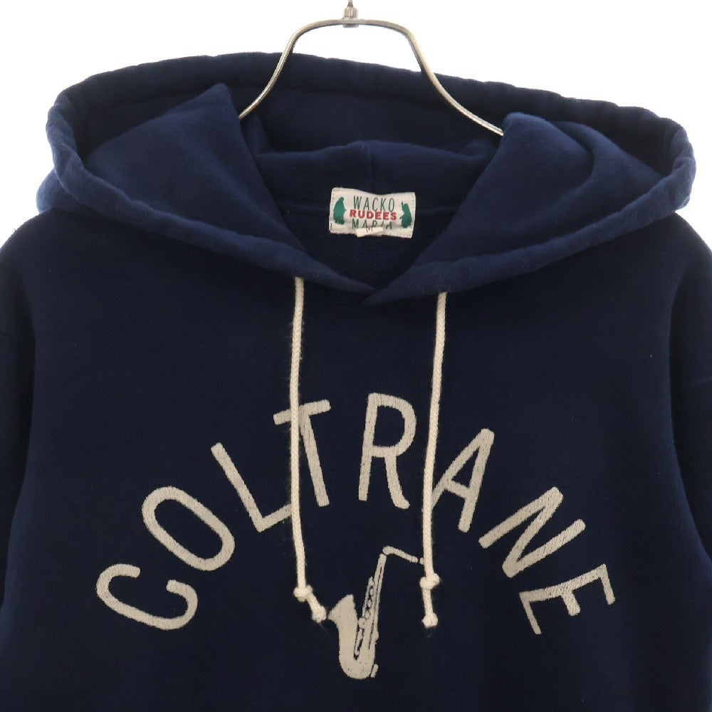 WACKO MARIA(ワコマリア) COLTRANE フロントプリント プルオーバー スウェットパーカー フーディー ネイビー