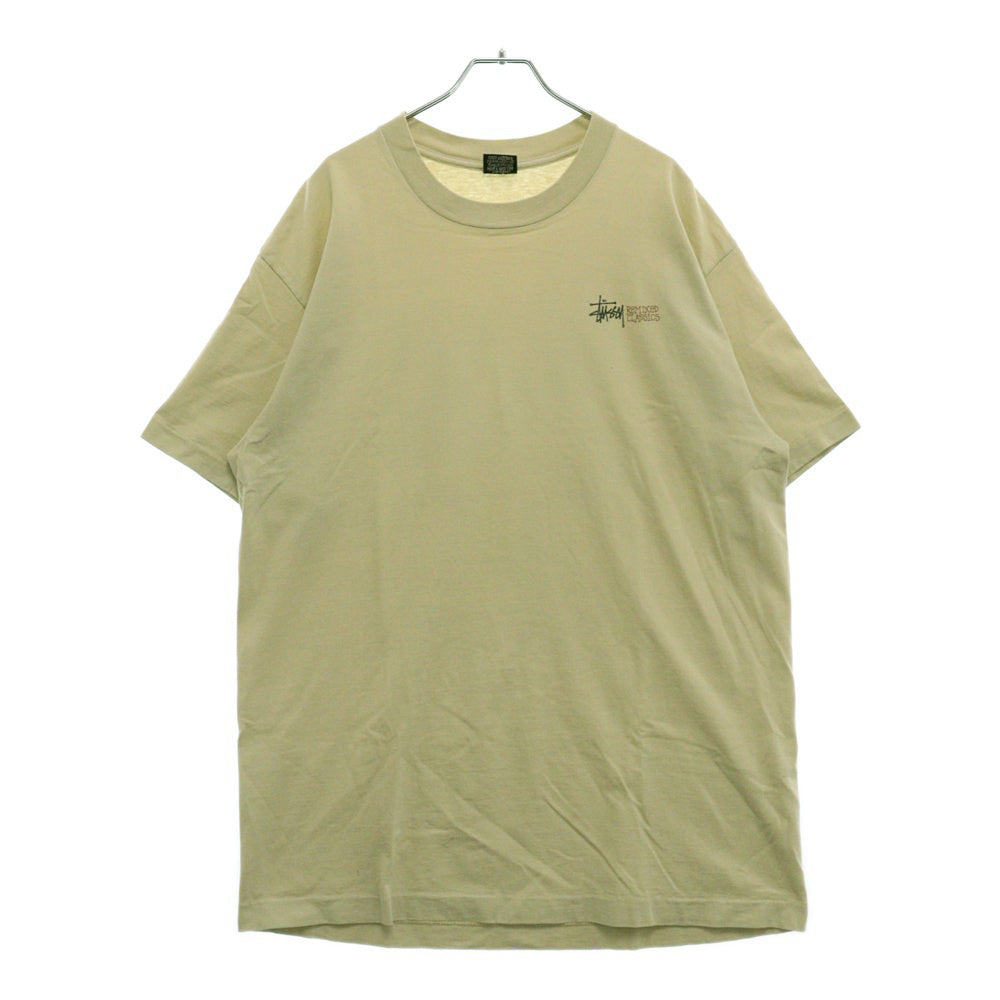 STUSSY(ステューシー) 80s OLD STUSSY オールドステューシー ローマの休日 プリント 半袖Tシャツ カットソー カーキ
