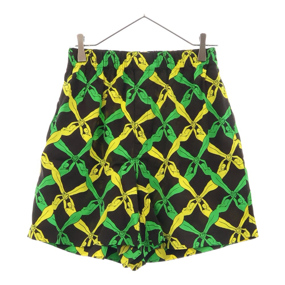 BOTTEGA VENETA(ボッテガヴェネタ) Fantasia Print Shorts ファンタジア プリント ショートパンツ イエロー/グリーン 652513 V0G60