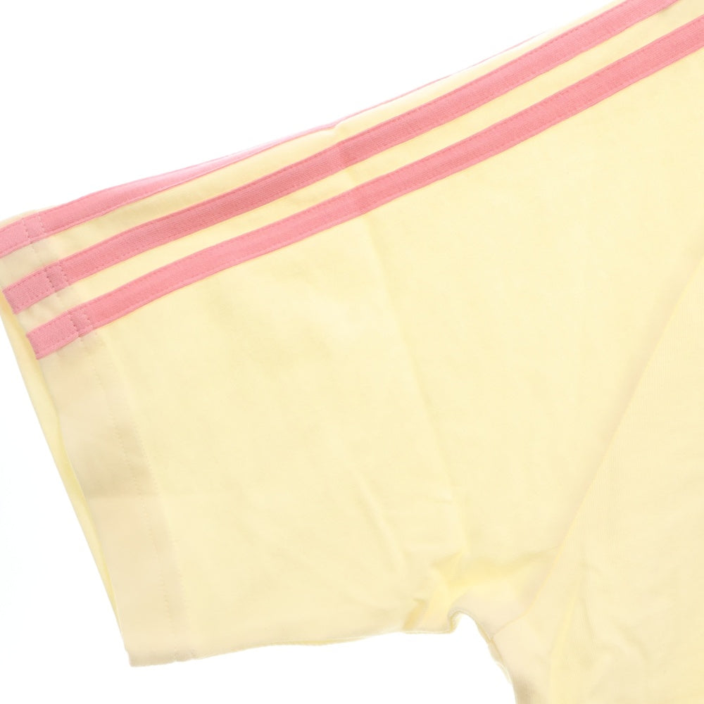 adidas(アディダス) 21SS ×PALACE Crossover Chest Logo Short Sleeve パレス クロスオーバー チェストロゴ 半袖Tシャツ アイボリー/ピンク HE9372