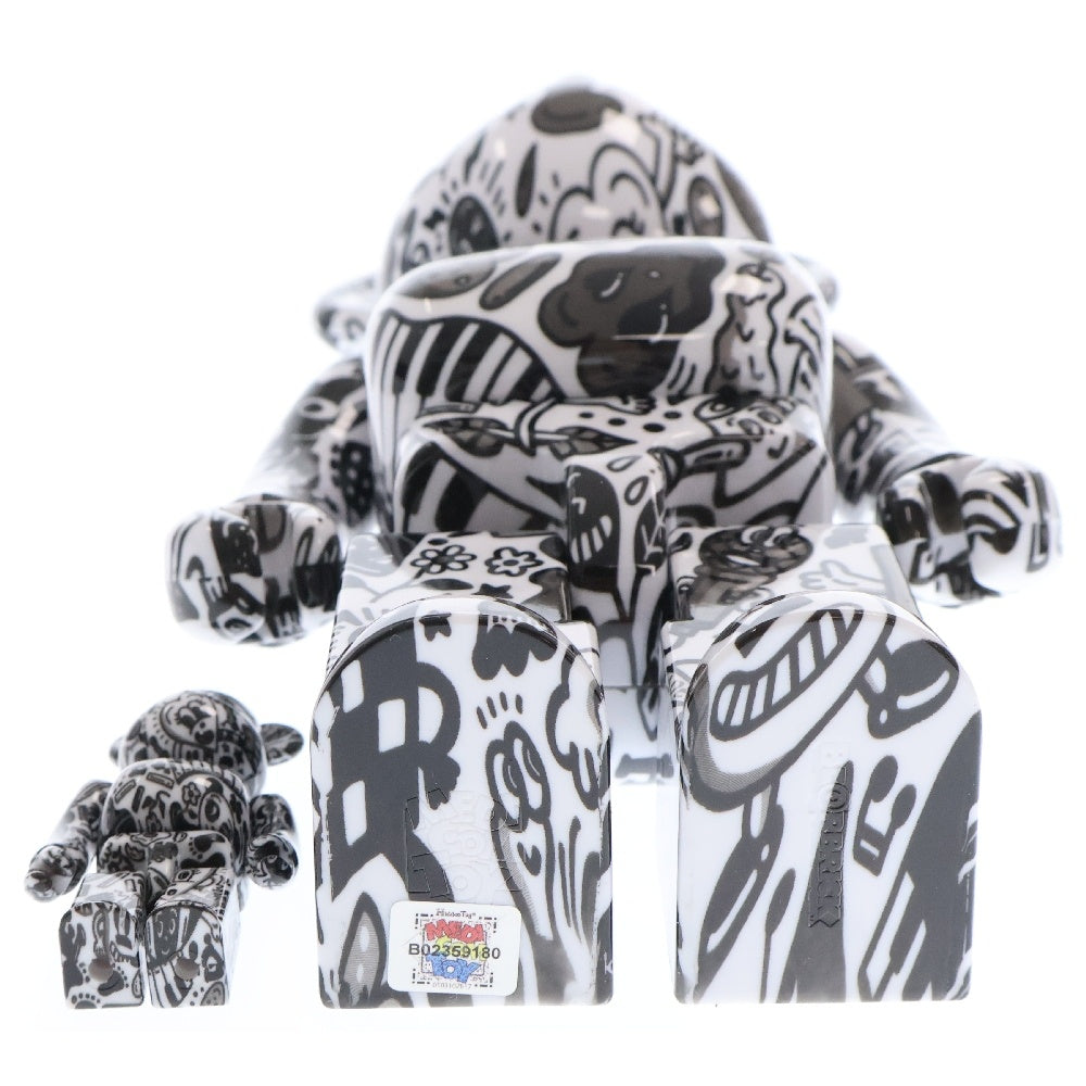 BE@RBRICK(ベアブリック) × Chocomoo チョコムー 100% & 400% フィギュア 人形 ホワイト/ブラック