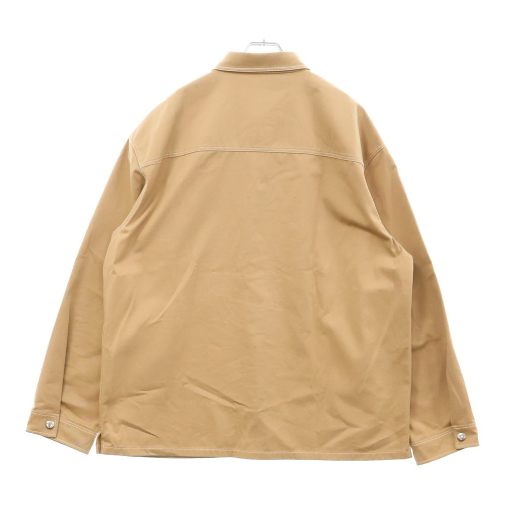 PRADA(プラダ) トライアングルロゴストレッチコットン長袖シャツ ベージュ SC696