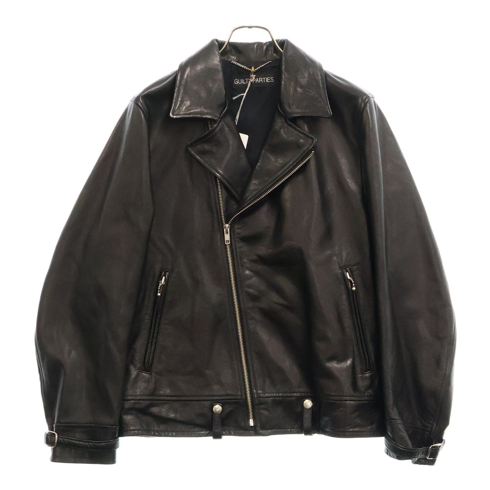 WACKO MARIA(ワコマリア) 24SS COWHIDE LEATHER DOUBLE RIDERS JACKET TYPE-1 カウレザー ダブルライダースジャケット ブラック 24SS-WMO-BL03