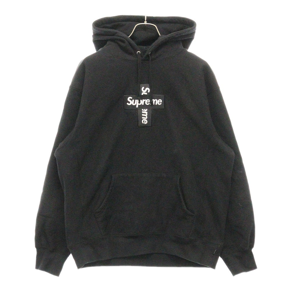 SUPREME(シュプリーム) 20AW Cross Box Logo Hooded Sweatshirt クロスボックスロゴ フーディ プルオーバースウェットパーカー フーディ ブラック