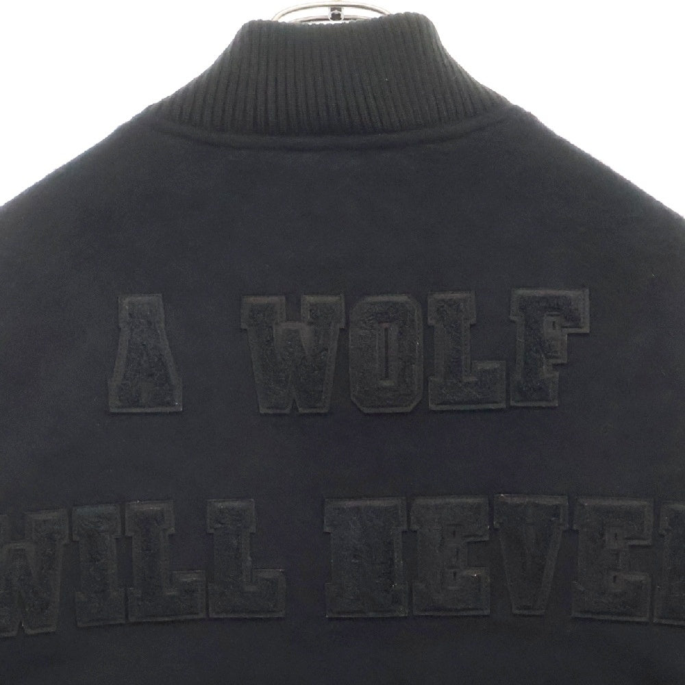 UNDERCOVER(アンダーカバー) Kamilla Tolnoe Arm Leather アームレザースタジアムジャケット スタジャン ブラック UC2C4206-1