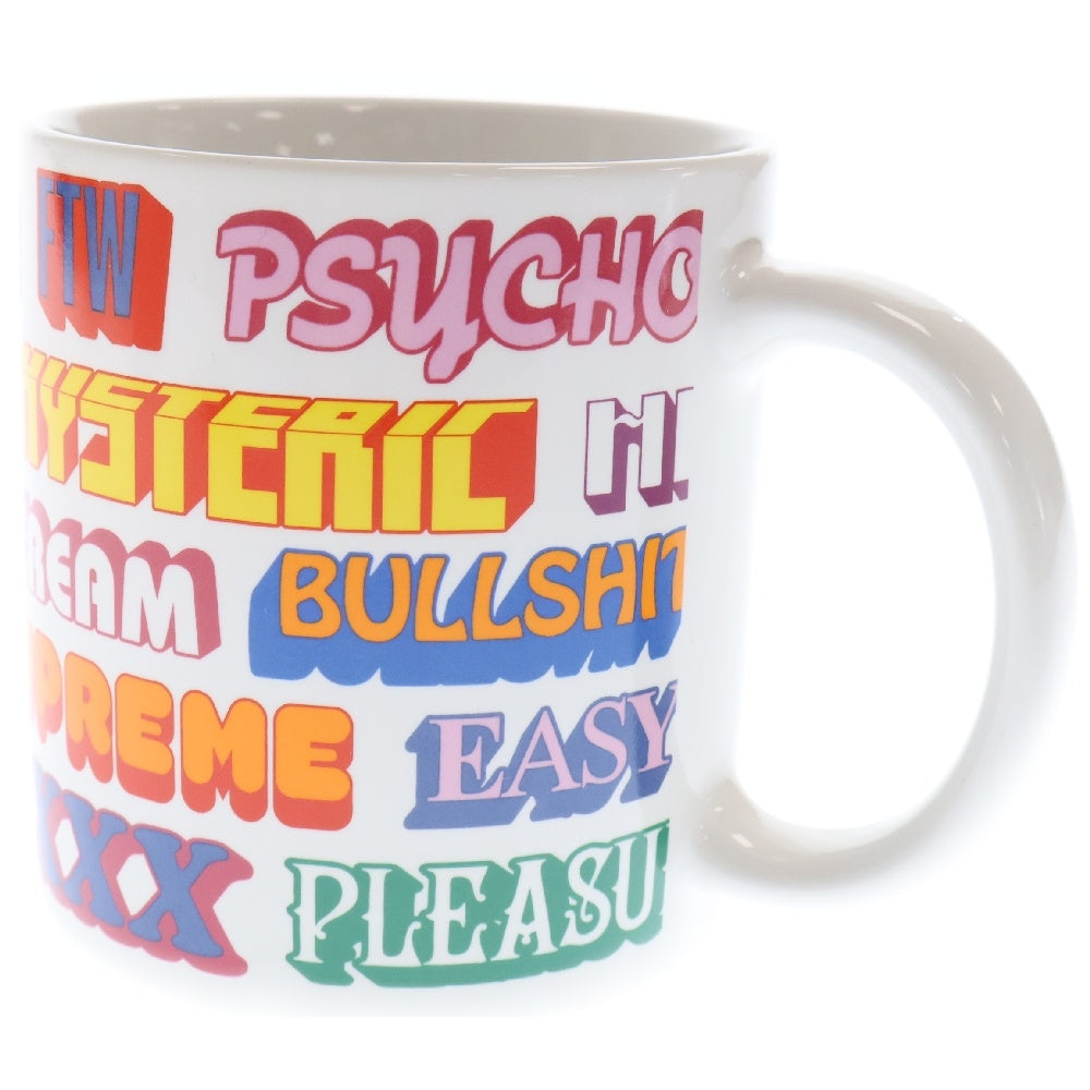 SUPREME(シュプリーム) 17AW ×HYSTERIC GLAMOUR Ceramic Coffee Mug ヒステリックグラマー 総柄プリント セラミック マグカップ ホワイト/マルチ