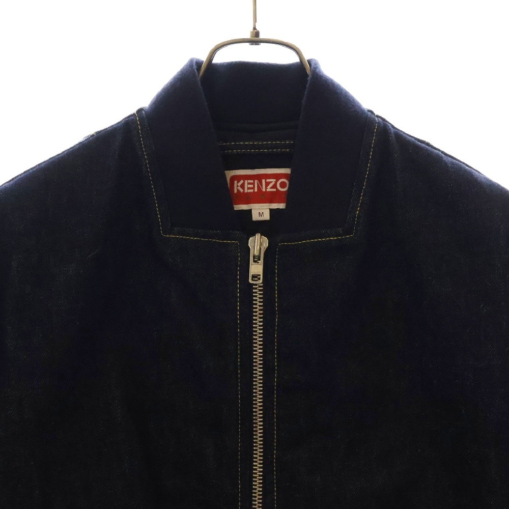 KENZO(ケンゾー) RINSE DENIM BOMBER デニムボンバージャケット ブルゾン アウター スタッズロゴ ネイビー FD65DB1016A1