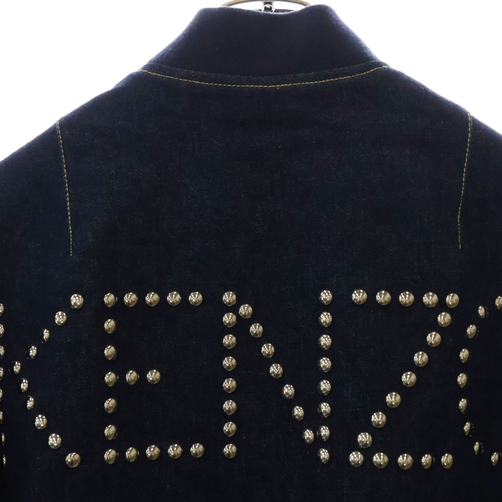 KENZO(ケンゾー) RINSE DENIM BOMBER デニムボンバージャケット ブルゾン アウター スタッズロゴ ネイビー FD65DB1016A1