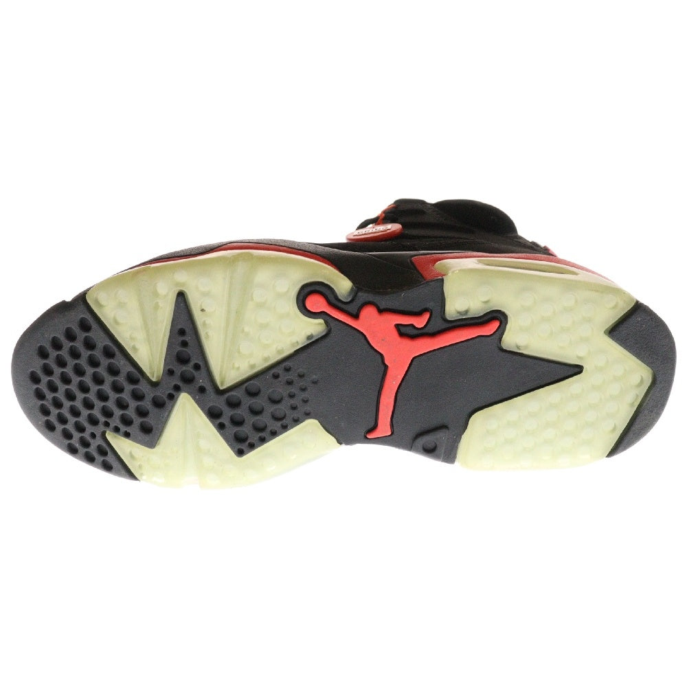 NIKE(ナイキ) 【観賞用】2000年製 AIR JORDAN 6 RETRO+ INFRARED BLACK エアジョーダン6 レトロプラス ハイカットスニーカー ブラック/レッド US9.5/27.5cm 136038-061