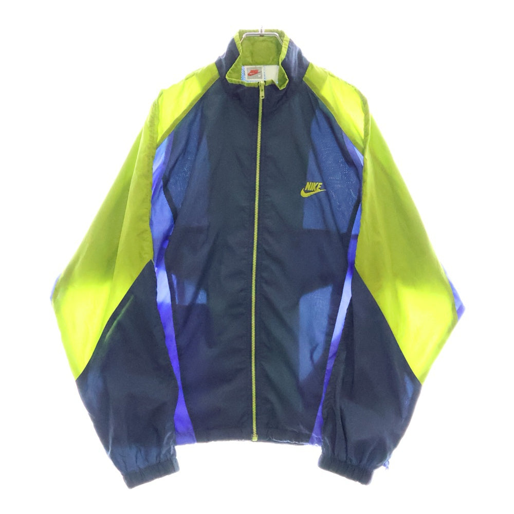 NIKE(ナイキ) 90s VINTAGE 銀タグ ロゴナイロントラックジャケット ブルー/グリーン