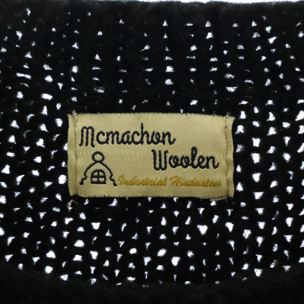 mcmachan woolen(マクマーンウーレン) YIN&YANG CREW NECA KNIT インヤン クルーネック ニットセーター ブラック