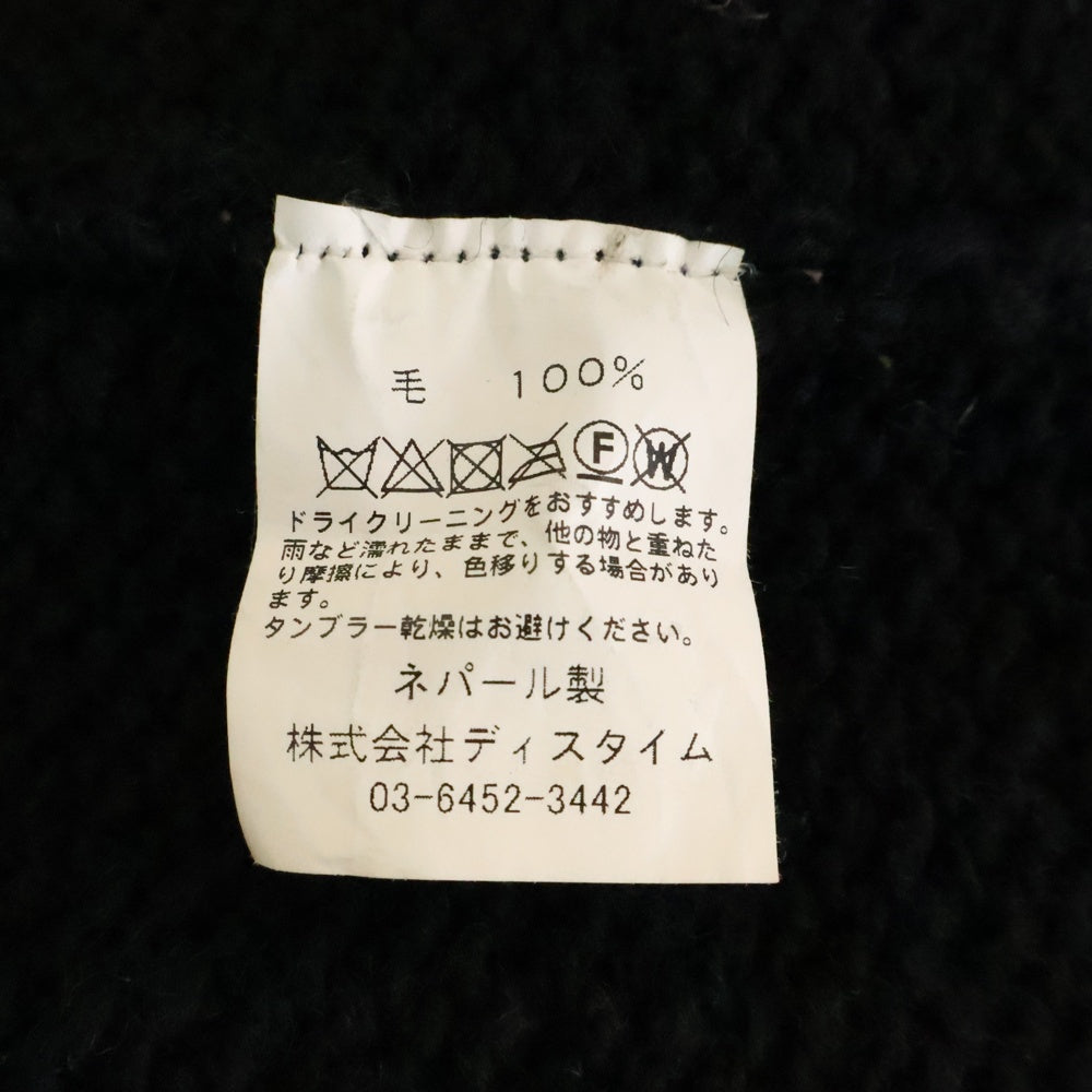 mcmachan woolen(マクマーンウーレン) YIN&YANG CREW NECA KNIT インヤン クルーネック ニットセーター ブラック