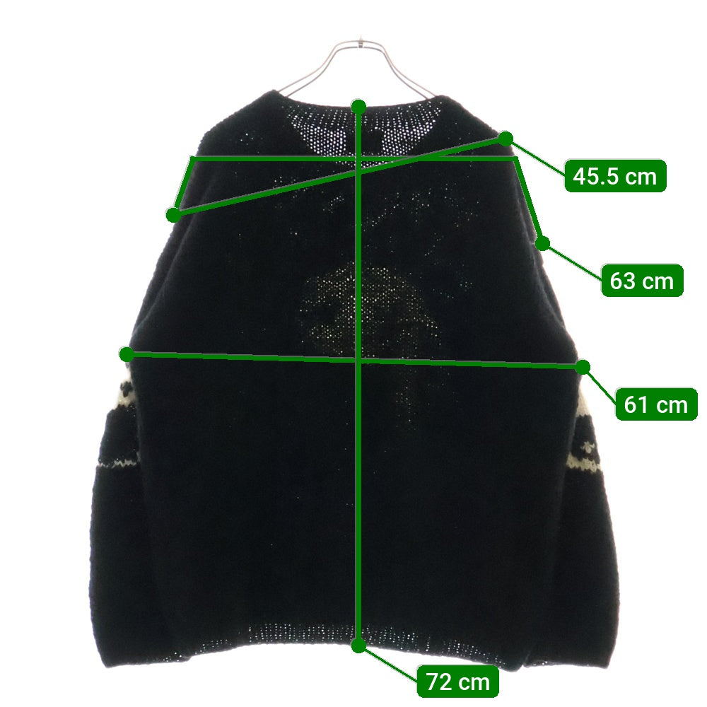 mcmachan woolen(マクマーンウーレン) YIN&YANG CREW NECA KNIT インヤン クルーネック ニットセーター ブラック