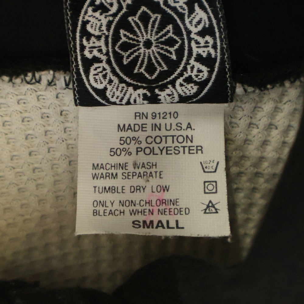 CHROME HEARTS(クロムハーツ) OLD FLORAL Hoodie オールドモデル 裏地サマール フローラルロゴプリントフーディ パーカー ブラック