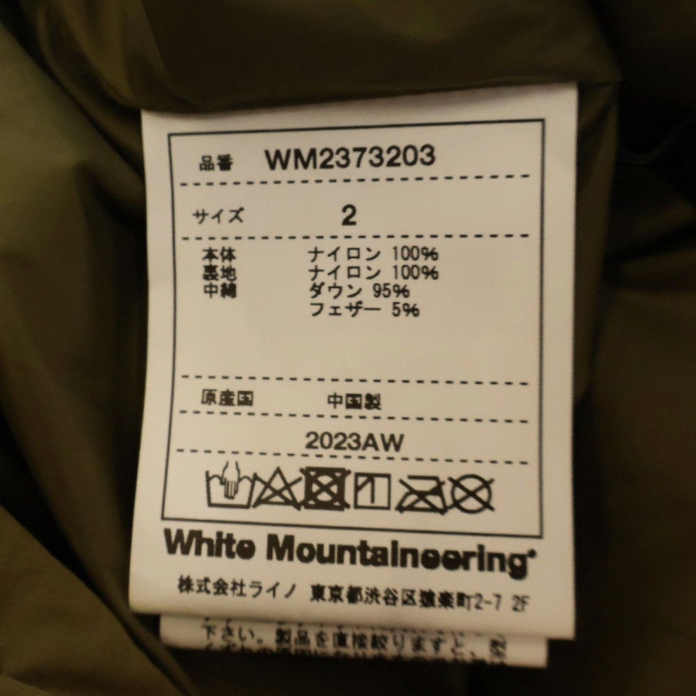 White Mountaineering(ホワイトマウンテニアリング) ×TAION HANTEN DOWN JACKET 850FLP タイオン ハンテン ダウンジャケット カーキ WM2373203