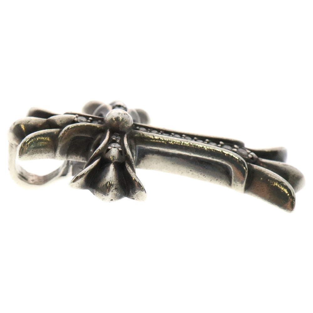 CHROME HEARTS(クロムハーツ) DBL CH CRS SML P/DMND スモールダブルCHクロスペンダントトップ PAVEダイヤ シルバー