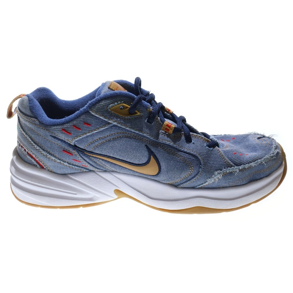 NIKE(ナイキ) AIR MONARCH 4 PRM ローカットスニーカー ネイビー/イエロー US9/27cm AV6676-400