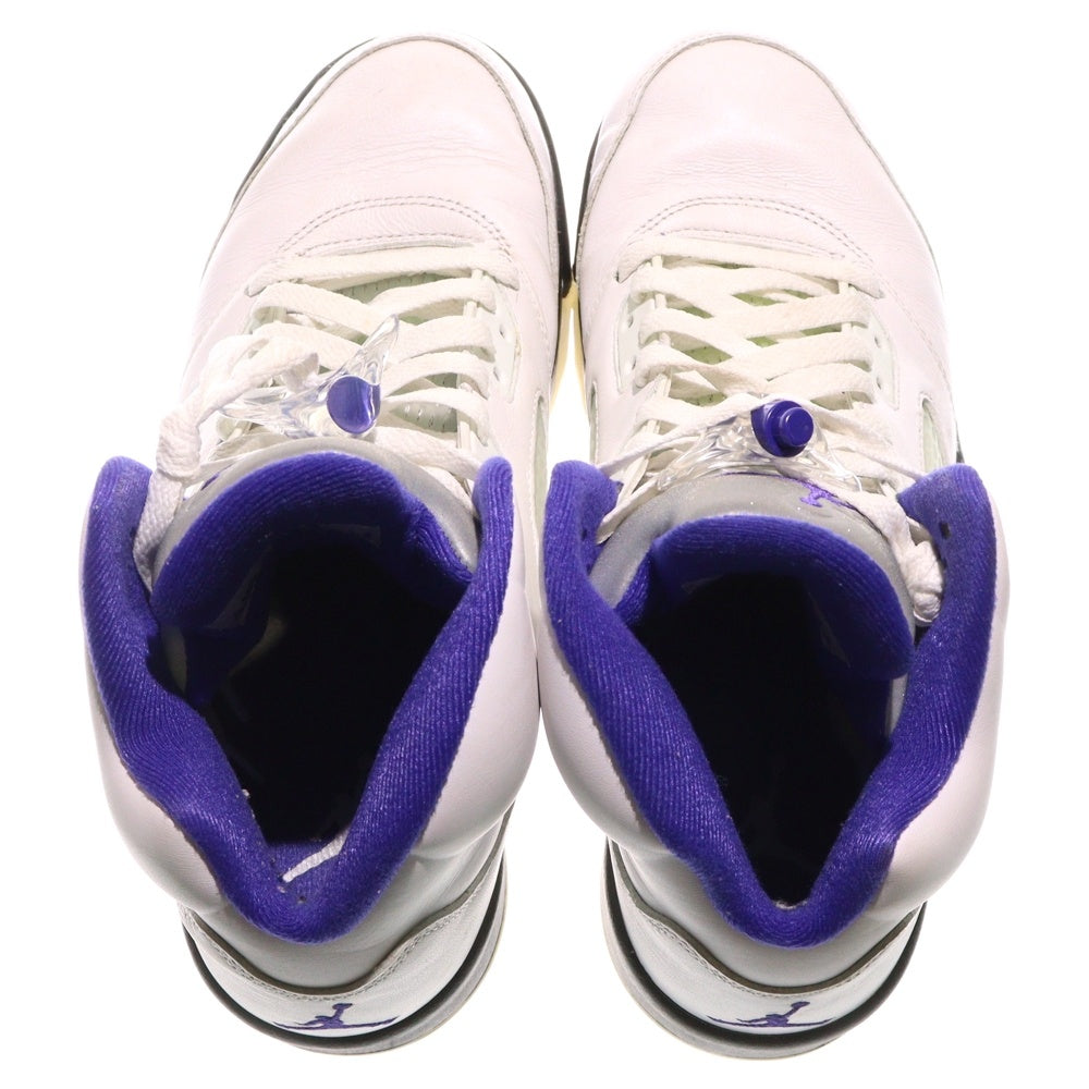 NIKE(ナイキ) Air Jordan 5 Dark Concord エアジョーダン5 ダークコンコルド ハイカットスニーカー ホワイト/パープル US9.5/27.5cm DD0587-141