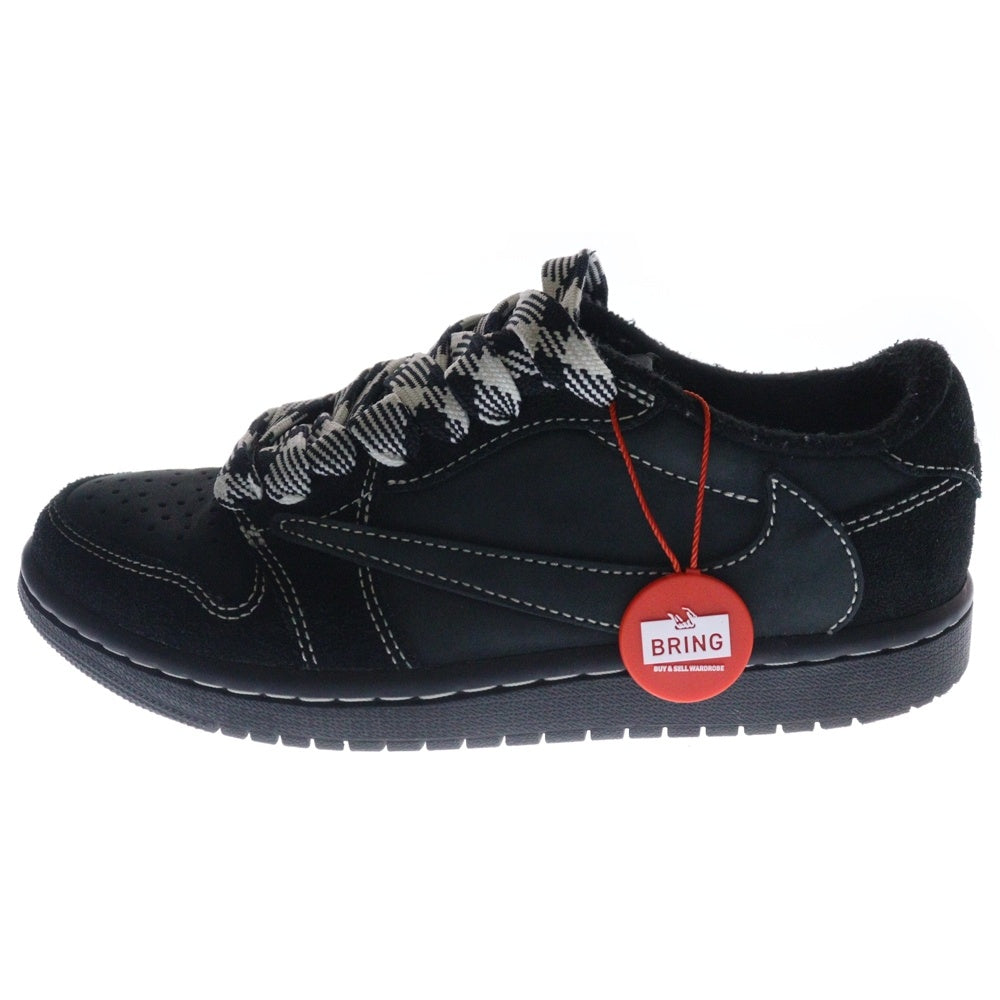 NIKE(ナイキ) ×TRAVIS SCOTT AIR JORDAN 1 LOW OG SP BLACK PHANTOM トラヴィススコット エアジョーダン1 ローカットスニーカー US5/23.5cm DM7866-001 レディース