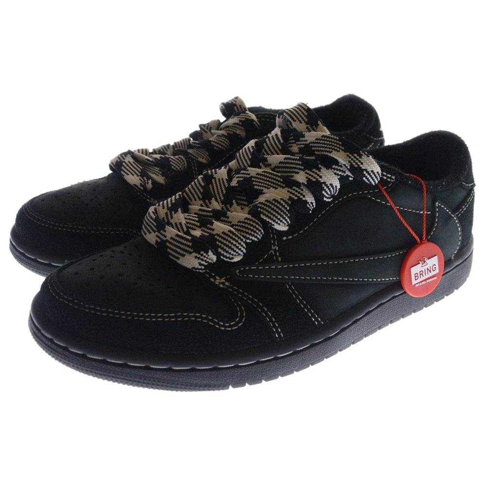 NIKE(ナイキ) ×TRAVIS SCOTT AIR JORDAN 1 LOW OG SP BLACK PHANTOM トラヴィススコット エアジョーダン1 ローカットスニーカー US5/23.5cm DM7866-001 レディース