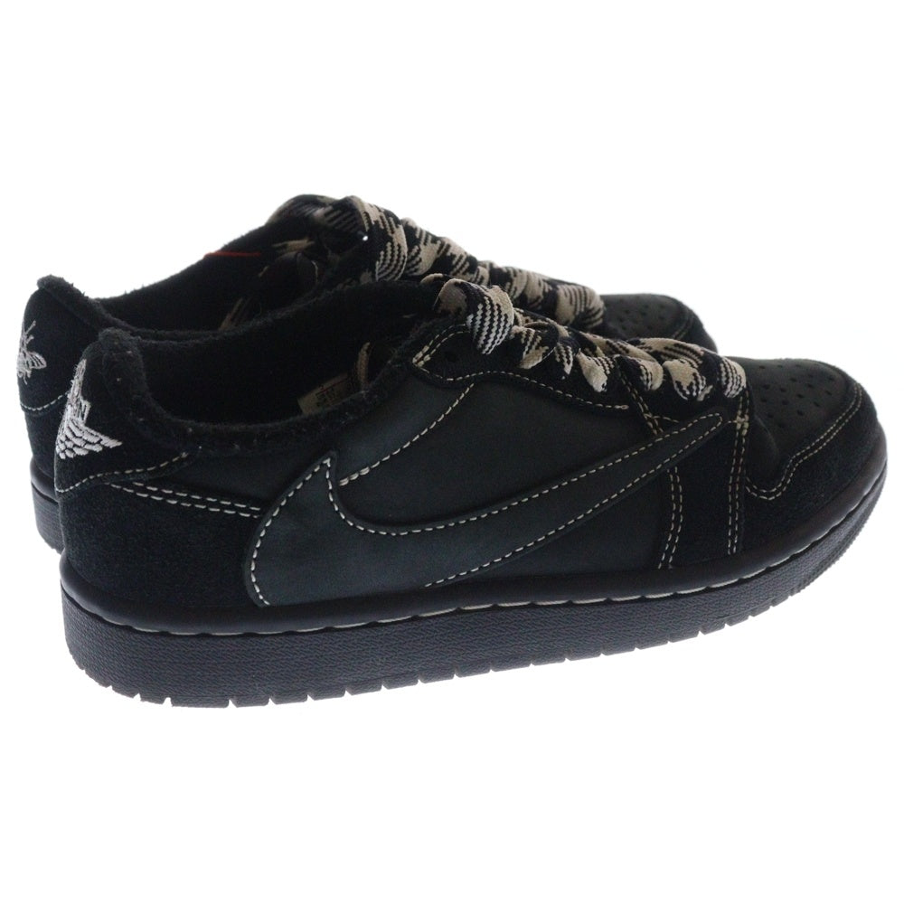 NIKE(ナイキ) ×TRAVIS SCOTT AIR JORDAN 1 LOW OG SP BLACK PHANTOM トラヴィススコット エアジョーダン1 ローカットスニーカー US5/23.5cm DM7866-001 レディース