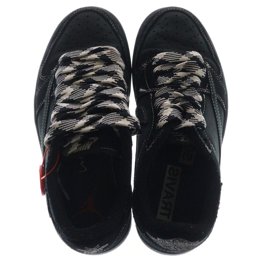 NIKE(ナイキ) ×TRAVIS SCOTT AIR JORDAN 1 LOW OG SP BLACK PHANTOM トラヴィススコット エアジョーダン1 ローカットスニーカー US5/23.5cm DM7866-001 レディース