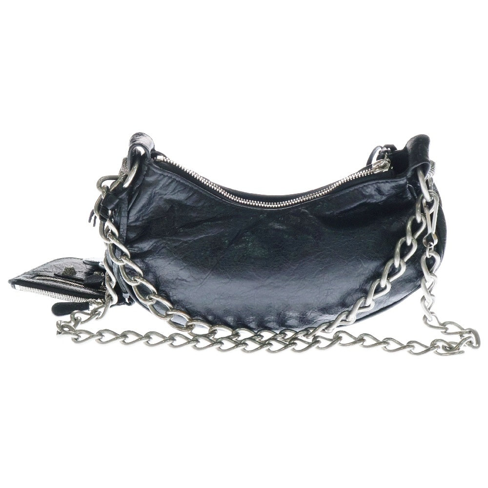 BALENCIAGA(バレンシアガ) Le Cagole XS ルカゴール アリーナラムスキン チェーンショルダーバッグ ブラック 712813