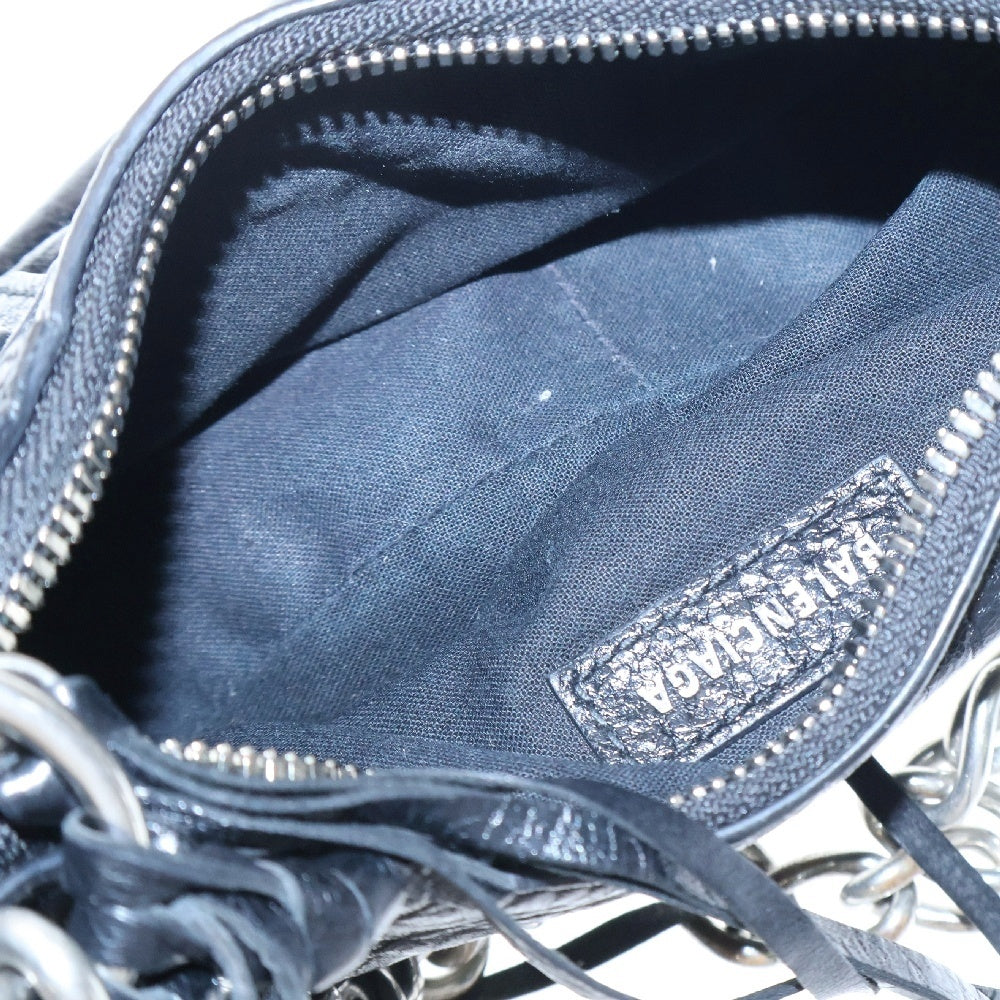BALENCIAGA(バレンシアガ) Le Cagole XS ルカゴール アリーナラムスキン チェーンショルダーバッグ ブラック 712813