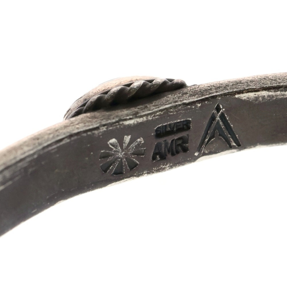 INDIAN JEWELRY(インディアンジュエリー) Albert Maricello作 アルベルト・マルチェロ ナバホ族 AMR刻印 ターコイズ バングル シルバー