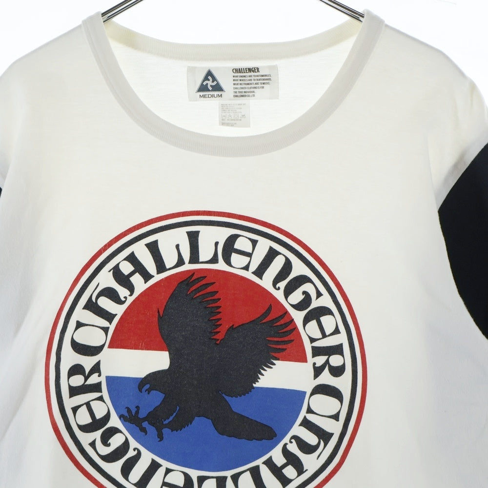 CHALLENGER(チャレンジャー) Eagle Logo Print L/S Tee イーグルロゴ プリント 七分袖 Tシャツ カットソー ホワイト