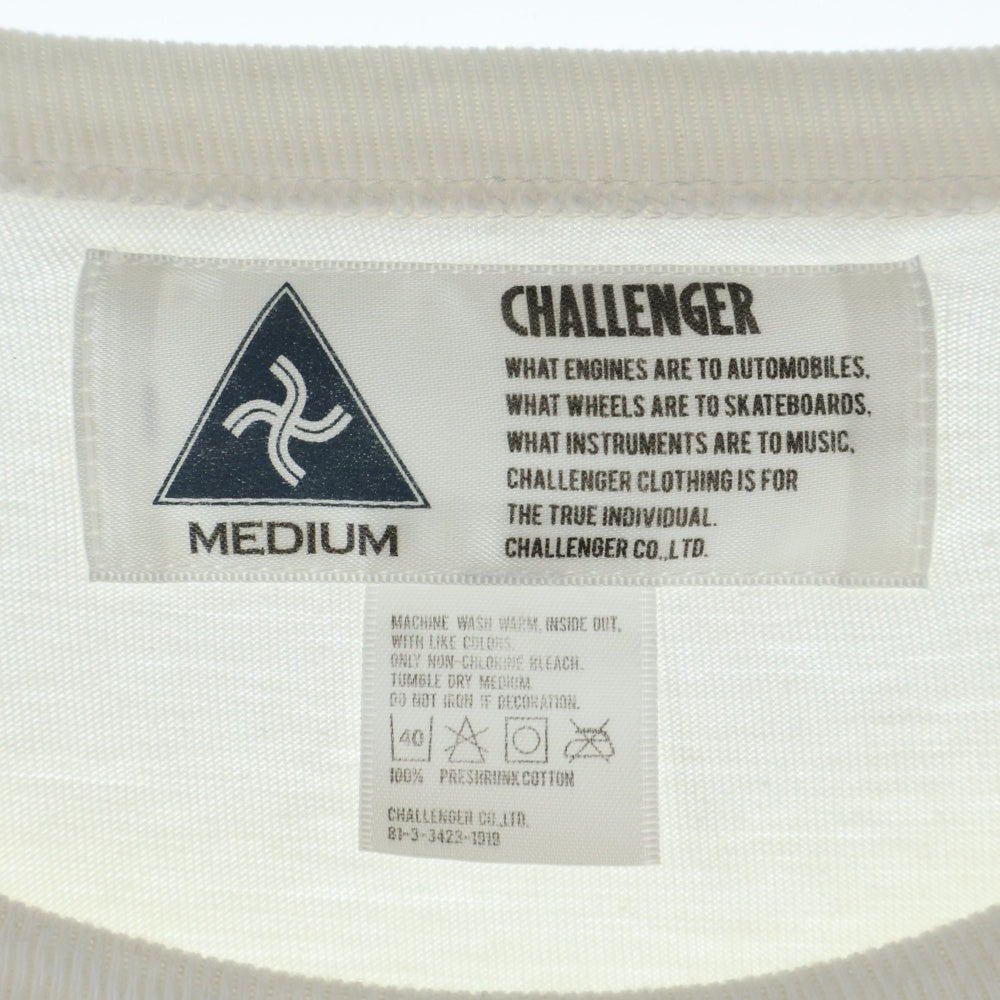 CHALLENGER(チャレンジャー) Eagle Logo Print L/S Tee イーグルロゴ プリント 七分袖 Tシャツ カットソー ホワイト
