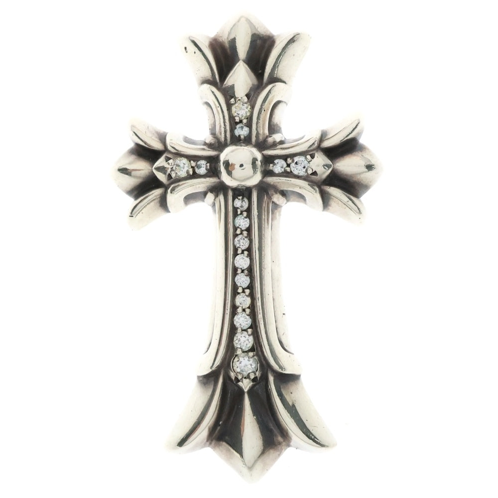 CHROME HEARTS(クロムハーツ) DBL CH CRS SML P/DMND スモールダブルCHクロスペンダントトップ PAVEダイヤ シルバー
