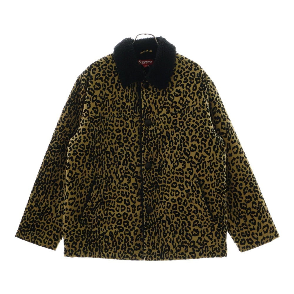 SUPREME(シュプリーム) 24AW Kindermann Uncut Corduroy Car Coat Leopard キンダーマン アンカット コーデュロイ カーコート ジャケット ブルゾン ベージュ/ブラック