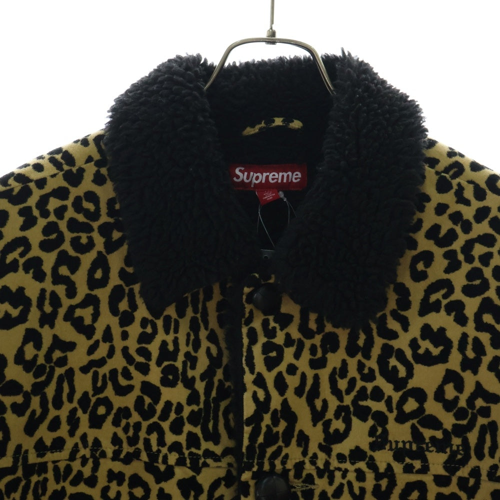 SUPREME(シュプリーム) 24AW Kindermann Uncut Corduroy Car Coat Leopard キンダーマン アンカット コーデュロイ カーコート ジャケット ブルゾン ベージュ/ブラック