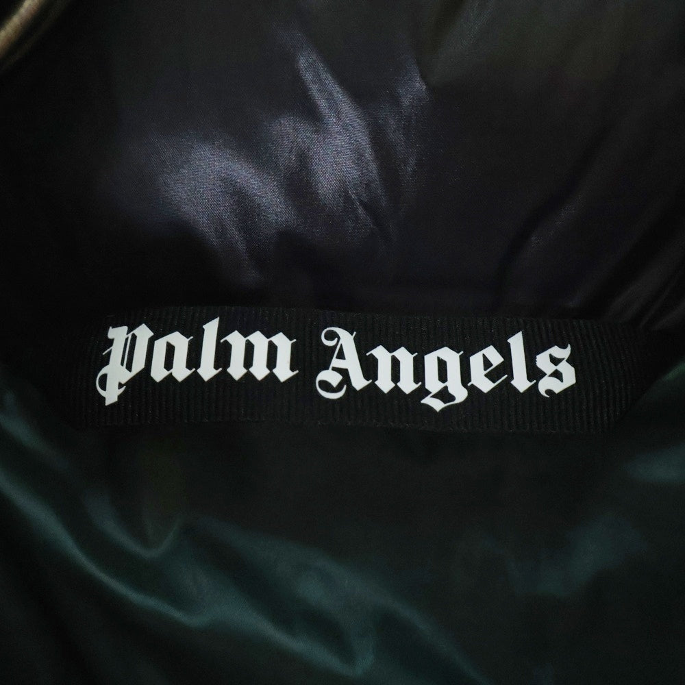 Palm Angels(パームエンジェルス) 23SS Classic Track Puffed Vest クラシック トラック パッフド ダウン ベスト グリーン PMED018F22FAB0015510