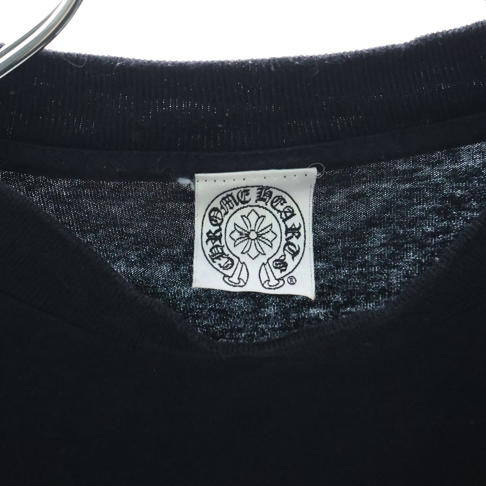 CHROME HEARTS(クロムハーツ) OLD L/S Tee オールド クロス刺繍 フロントポケット 長袖Tシャツ ブラック