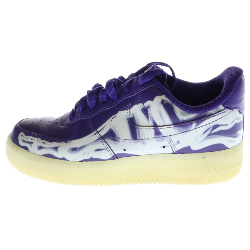 NIKE(ナイキ) AIR FORCE 1 07 SKELETON QS CU8067-500 エアフォース1スケルトン ローカットスニーカー パープル US6/24cm CU8067-500 レディース