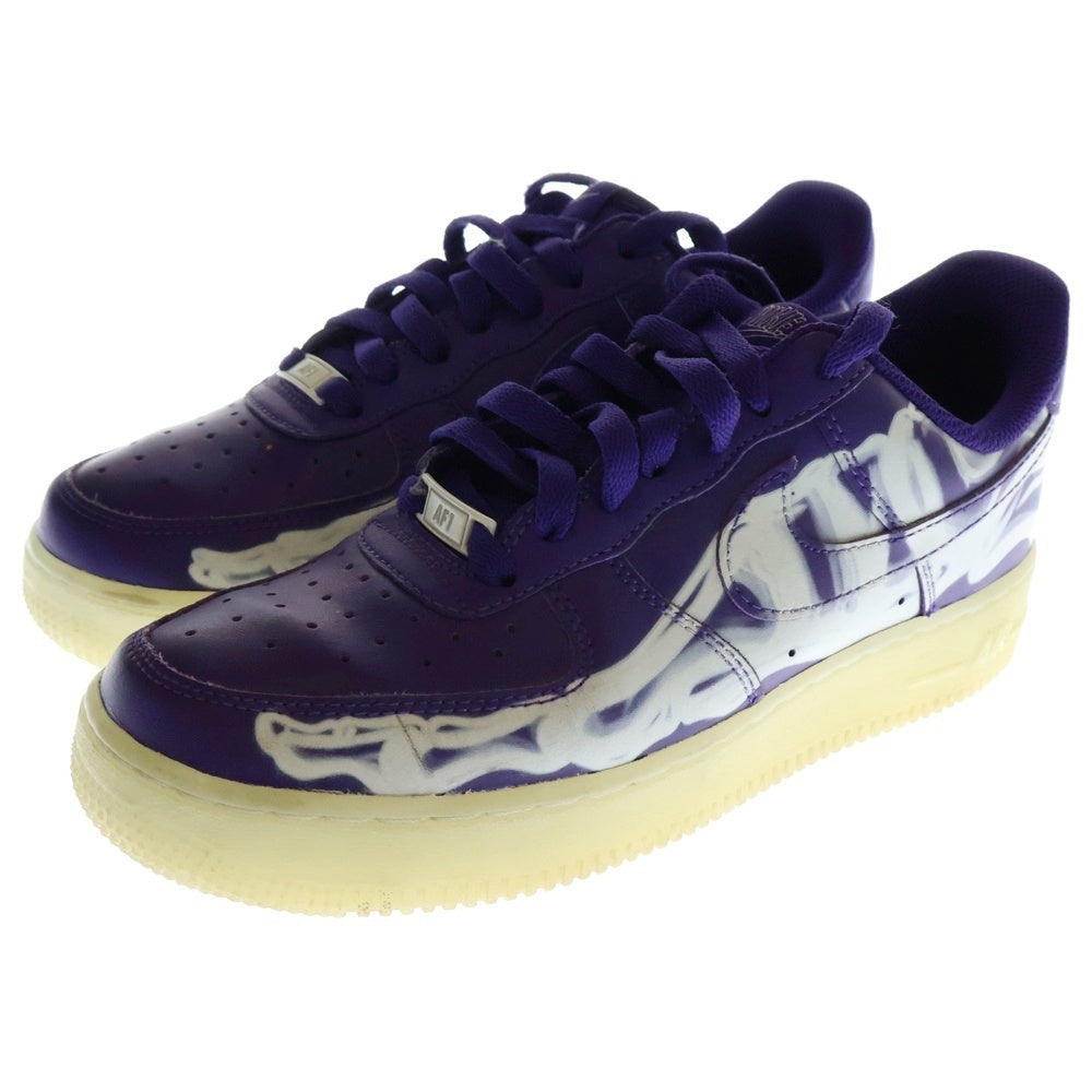 NIKE(ナイキ) AIR FORCE 1 07 SKELETON QS CU8067-500 エアフォース1スケルトン ローカットスニーカー パープル US6/24cm CU8067-500 レディース