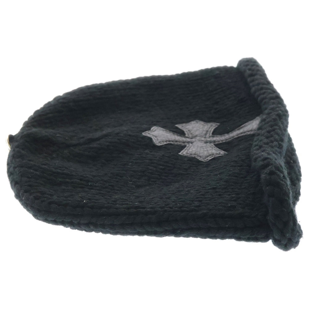 CHROME HEARTS(クロムハーツ) BEANIE CASH クロスパッチ付きカシミアビーニーニットキャップ