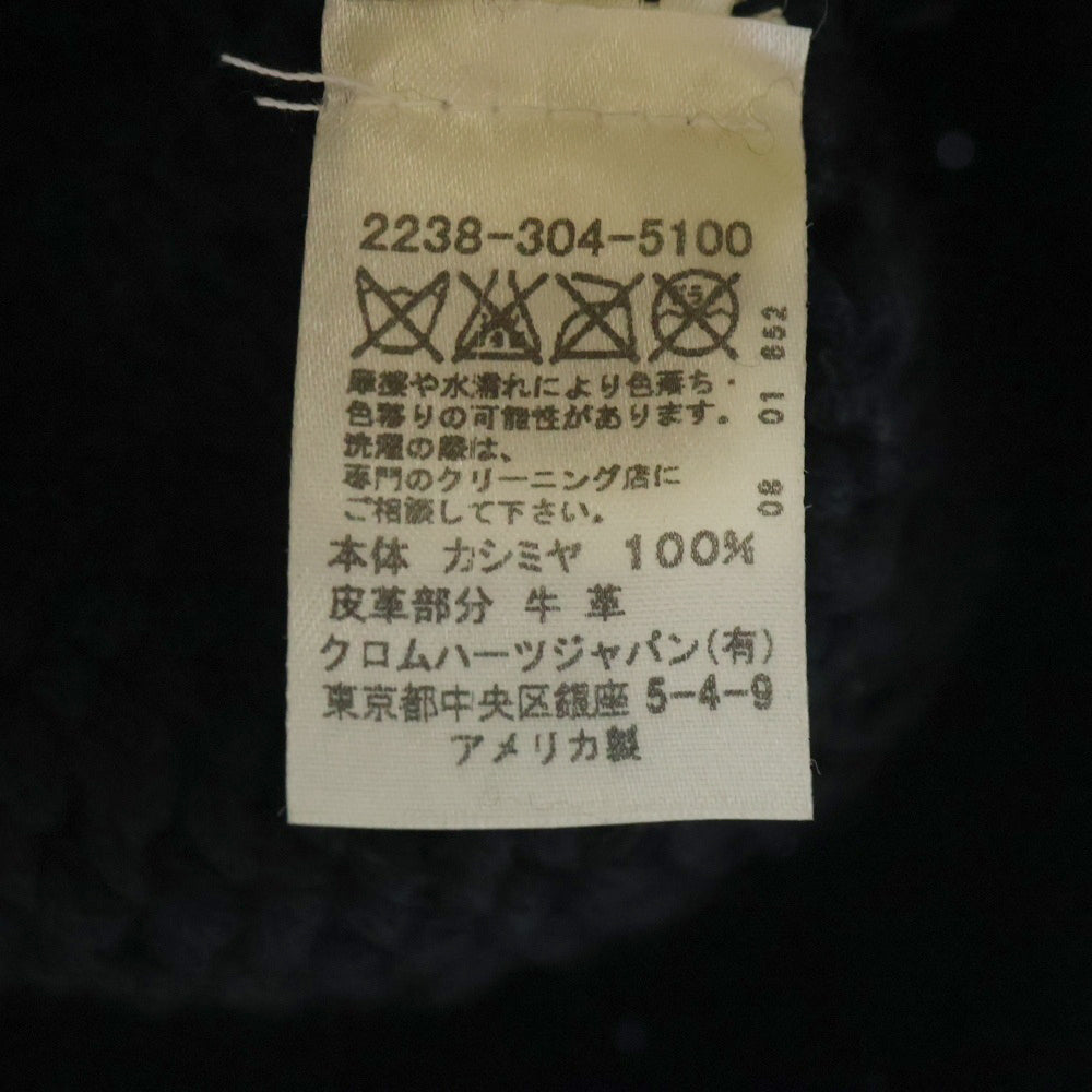 CHROME HEARTS(クロムハーツ) BEANIE CASH クロスパッチ付きカシミアビーニーニットキャップ