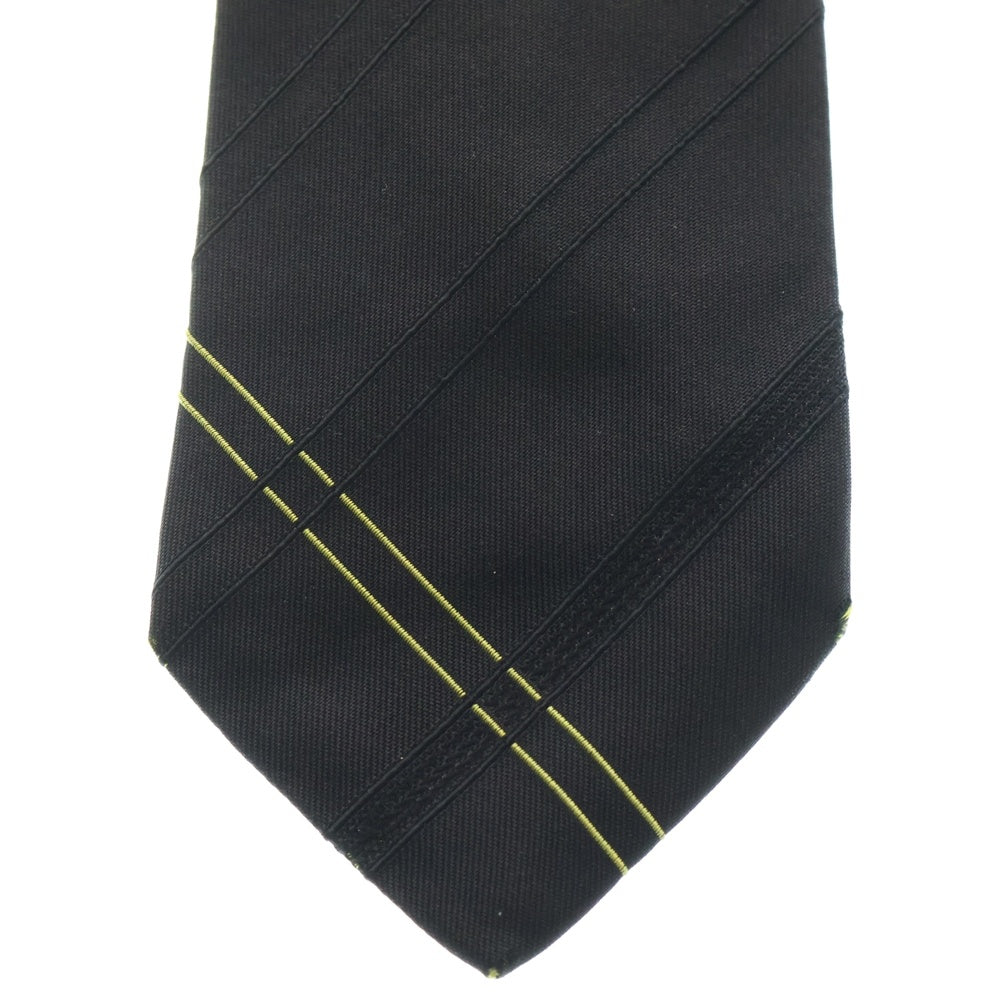 PRADA(プラダ) スラッシュ シルク ナロータイ ネクタイ ブラック