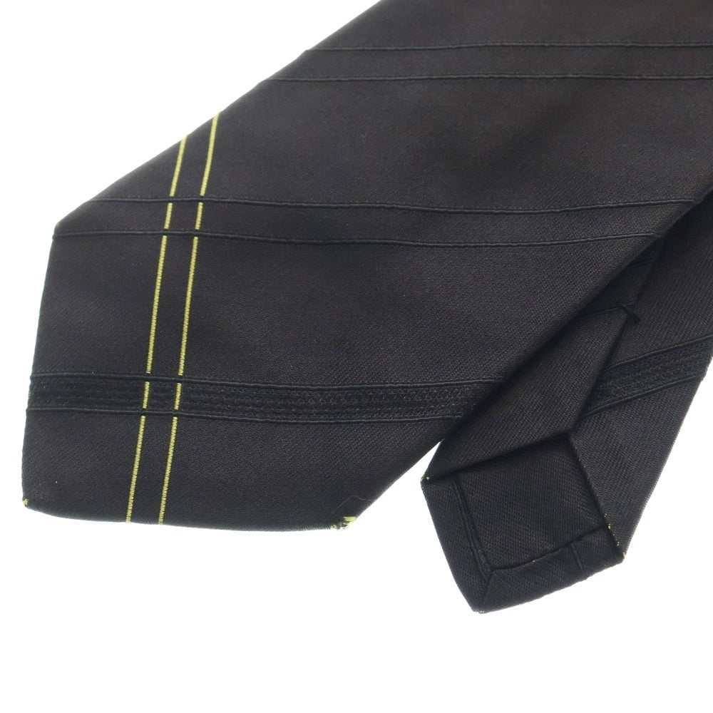 PRADA(プラダ) スラッシュ シルク ナロータイ ネクタイ ブラック