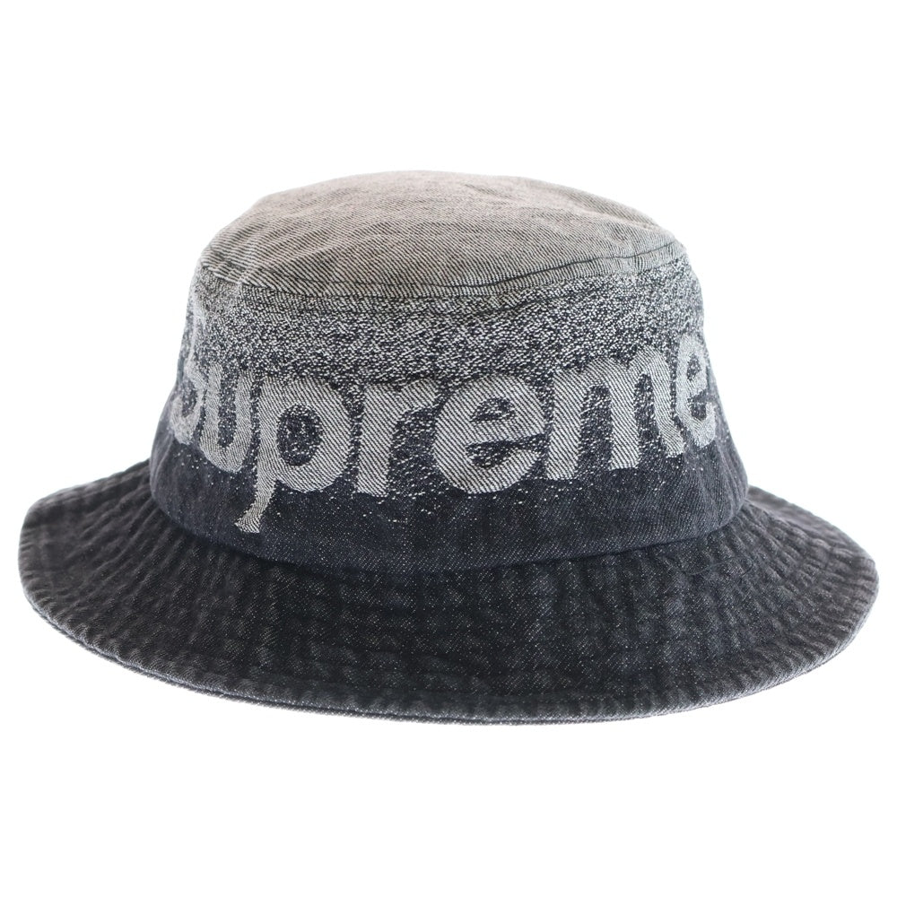 SUPREME(シュプリーム) 22SS Fade Jacquard Denim Crusher Hat フェード ジャガード デニムクラッシャーハット インディゴブラック