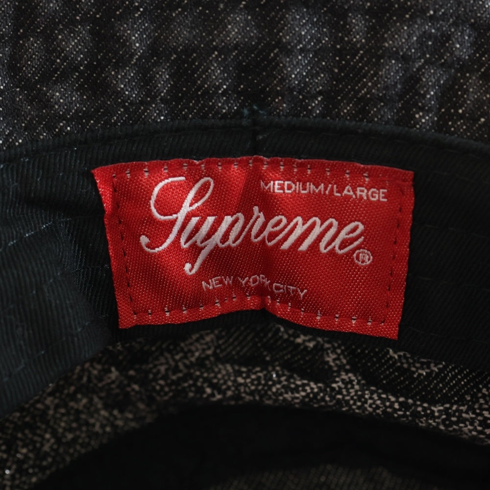 SUPREME(シュプリーム) 22SS Fade Jacquard Denim Crusher Hat フェード ジャガード デニムクラッシャーハット インディゴブラック
