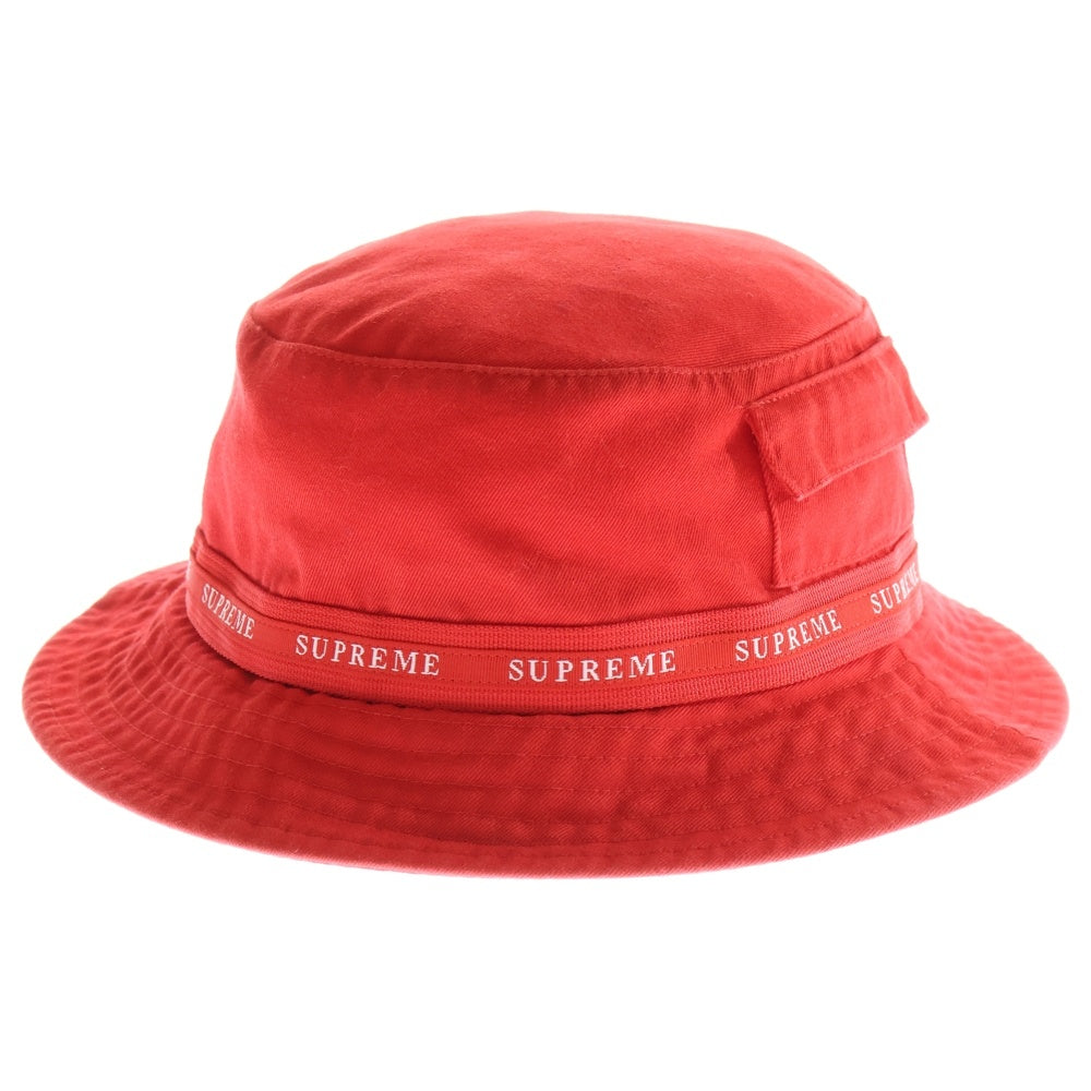 SUPREME(シュプリーム) 19AW Jacquard Logo Taping Crusher Hat ジャガード テーピングロゴ クラッシャーハット レッド
