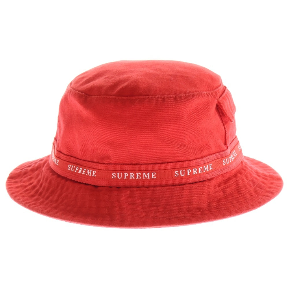 SUPREME(シュプリーム) 19AW Jacquard Logo Taping Crusher Hat ジャガード テーピングロゴ クラッシャーハット レッド