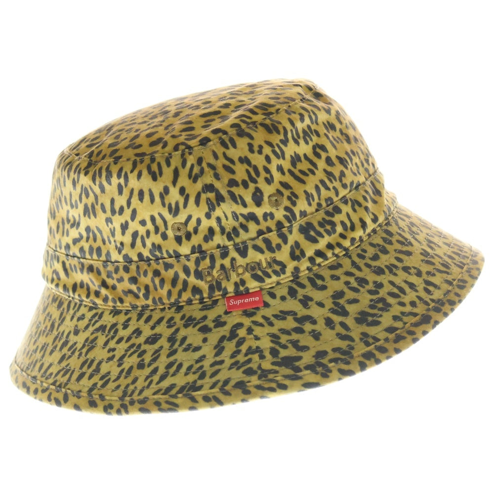 SUPREME(シュプリーム) 20SS ×Barbour Waxed Cotton Crusher バブアー ワックスド コットン レオパード クラッシャーハット 帽子 ベージュ