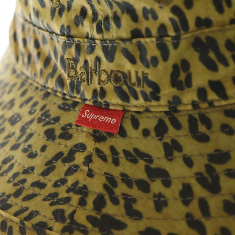 SUPREME(シュプリーム) 20SS ×Barbour Waxed Cotton Crusher バブアー ワックスド コットン レオパード クラッシャーハット 帽子 ベージュ